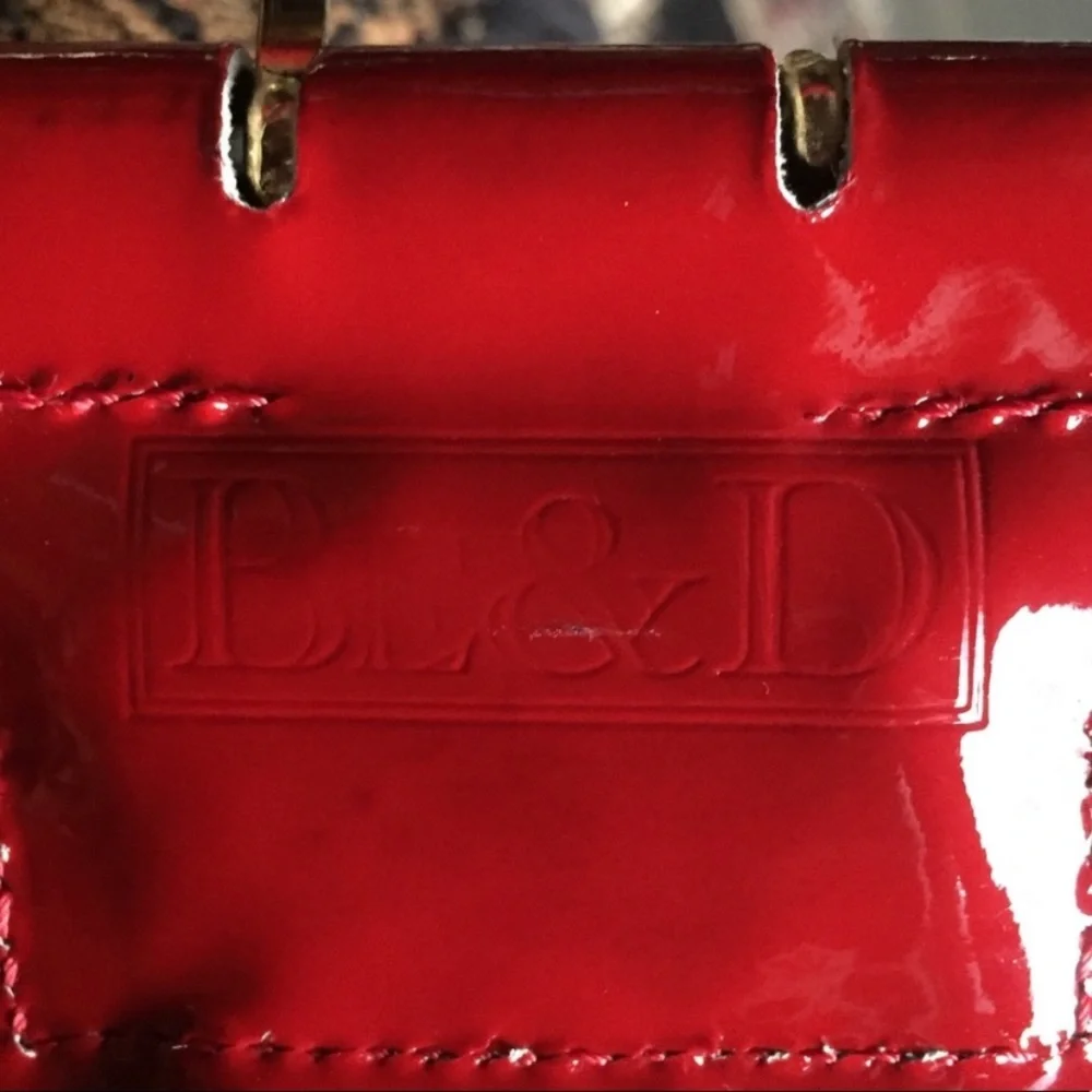Wide Glossy Red Braided Studded Belt size M